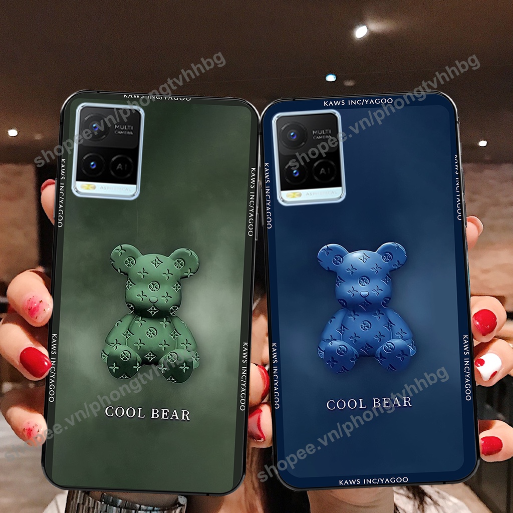 Ốp lưng Vivo Y21 / Y21s / Y33s / V21 BEARBRICK, KAWS nhiều mẫu chất cute mới nhất hot