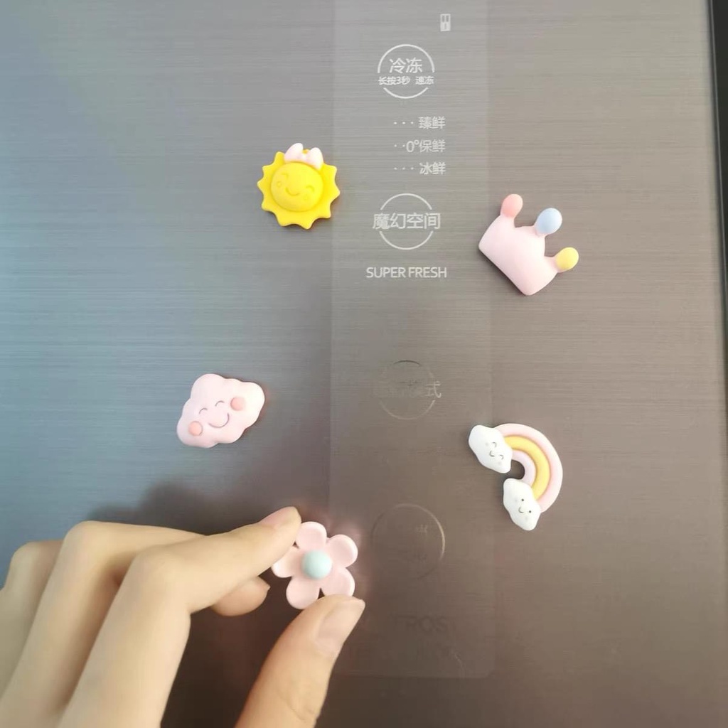 Set 4 charm 3d dán bình nước tặng sẵn keo, ốp điện thoại dễ thương, sticker 3d xinh xắn