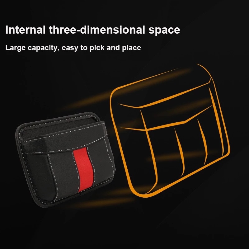 Túi Da PU Đựng Vật Dụng Tự Dính Thông Dụng Cho Xe Hơi