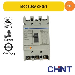 Aptomat tổng mccb 80a nm1-125c/3300, attomat khối chint hàng chính hãng