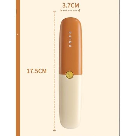 Dao gọt trái cây chất liệu thép không gỉ có nắp đậy, dao gọt vỏ rau củ quả đa chức năng