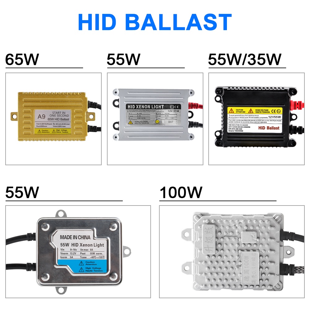 1 Piece AC 100W Chấn lưu 12V HID DC 65W/35W/55W chất lượng cao cho HID cho đèn pha ô tô