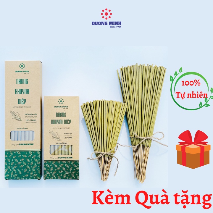 Nhang Khuynh Diệp Dương Minh nhang sạch 20cm/30cm/40cm 100% thành phần tự nhiên nhang thơm an toàn không hóa chất