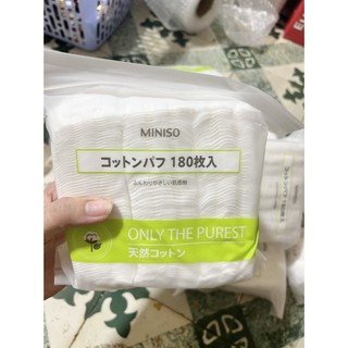 Bông tẩy trang Miniso túi 180 miếng