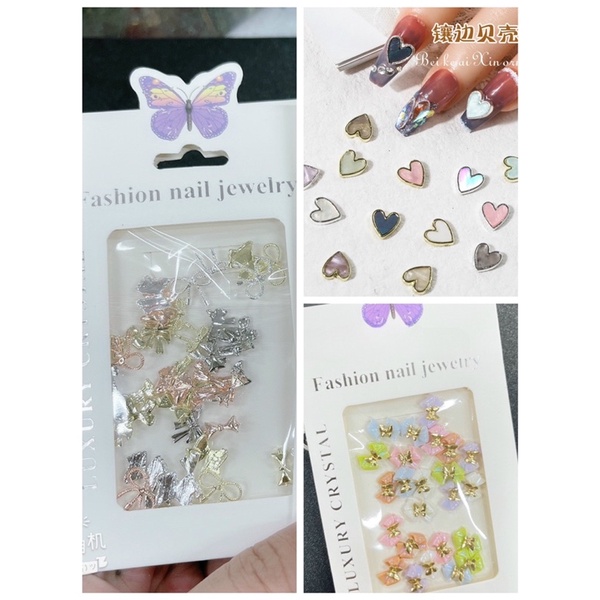 charm nơ nail , phụ kiện nail , trang trí móng , gắn móng