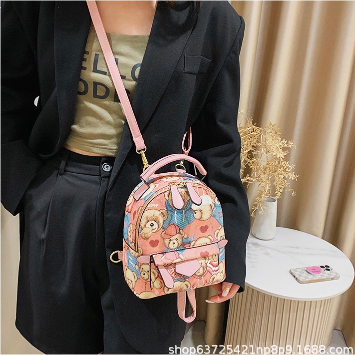 Balo nữ thời trang chất vải dệt hình gấu Nga cực xinh Capucha BL13