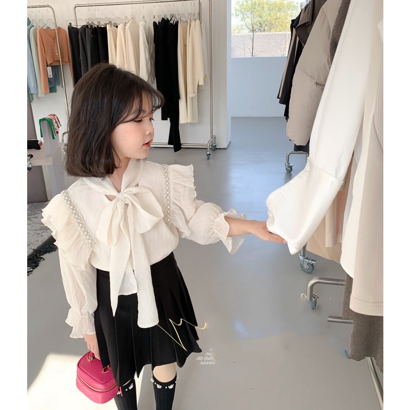 CV11 Size90-130 (9-27kg) Chân váy bé gái xếp li vải mềm Thời trang trẻ Em hàng quảng châu