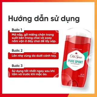 Lăn khử mùi old spice pure sport mỹ