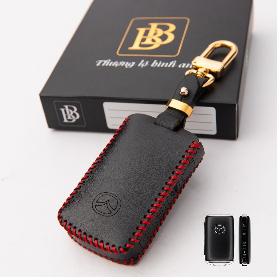 Bao Da Chìa Khóa Mazda Cx5-2023, Mazda 3.2020 -2022, Mazda Cx3, Da Bò Nhập Khẩu ITALIA, Khắc Tên + Số ĐT Chủ Xe