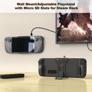Foldable Portable Desktop Stand Holder Wall-Mounted Storage Bracket Back Memory Card Rack Compatible For Steam Deck Game Console