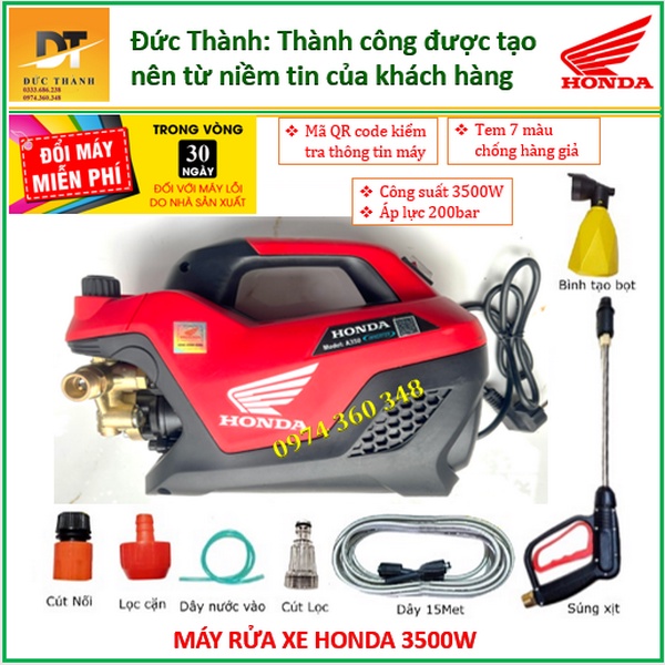Máy rửa xe , máy xịt rửa áp lực cáo Honda A350. Nhập Khẩu Thái Lan.