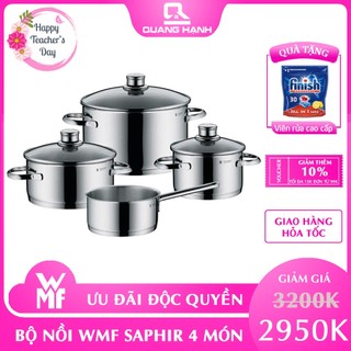 Bộ nồi đáy từ wmf saphir 4 món cookware set đáy 3 lớp size 24,20,16,16cm - 0725116380