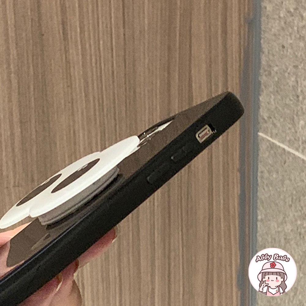 Ốp Điện Thoại TPU Mềm Chống Mồ Hôi Có Giá Đỡ Hình Đôi Mắt To Hoạt Hình Cho IPhone 14 Pro Max 11 7Plus 13 12 11 Pro Max X XS