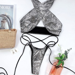 Bikini vảy cá đắp chéo cực chất ( 3 màu)
