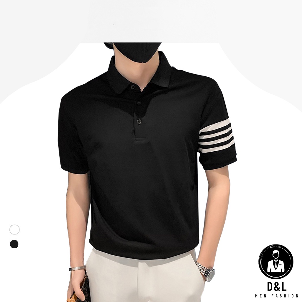 Áo Polo Nam - Áo Polo Thomm Nam Ngắn Tay Mix Viền Kẻ Tay Đẹp, Mẫu Áo Quốc Dân Giới Trẻ , Xu Hướng Thời Trang 2022