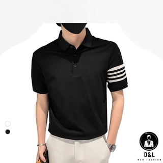 Áo Polo Nam - Áo Polo Thomm Nam Ngắn Tay Mix Viền Kẻ Tay Đẹp, Mẫu Áo Quốc Dân Giới Trẻ , Xu Hướng Thời Trang 2022
