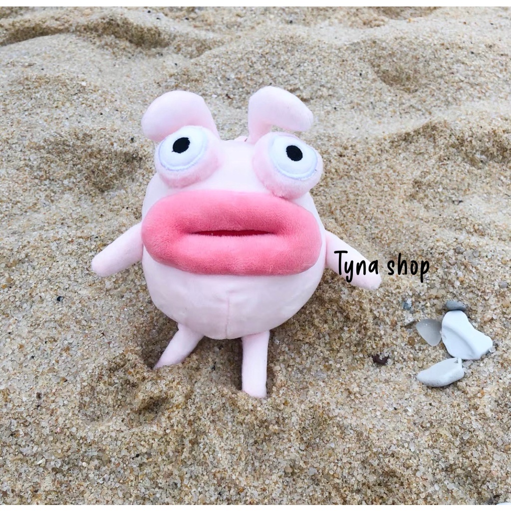 Móc khóa gấu bông/thú bông môi dày treo balo/túi xách