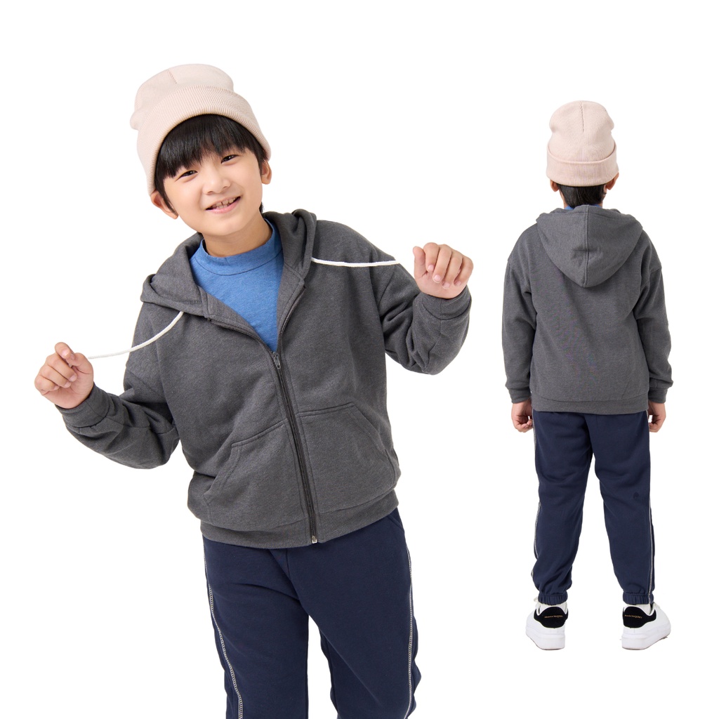 Áo Khoác Hoodie kéo khóa trẻ em K'S CLOSET có mũ và túi trước cho bé 2-14T (từ 10-55kg) KT152THF/ KT208ONF / KT133TWF TM