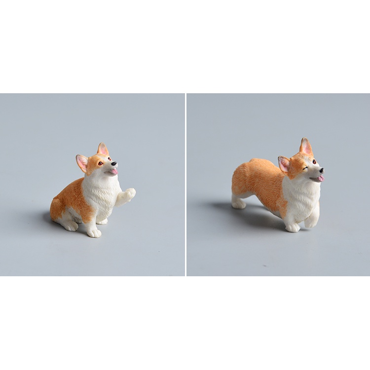 Mô Hình Chú Chó Corgi Mini Dễ Thương Để Bàn Trang Trí