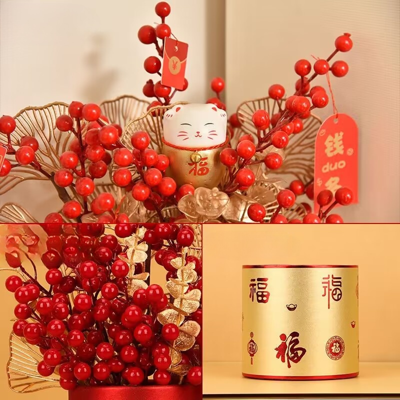 Bình hoa đào đông Trang Trí Nhà Cửa Dịp Năm Mới Thiết Kế Sang trọng Ý nghĩa tốt lành