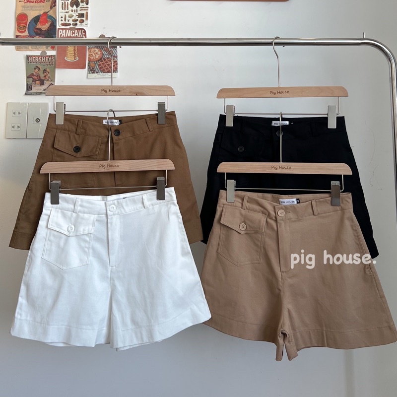 Quần short kaki túi hộp lưng cao chất đẹp dày dặn form chuẩn ( Ảnh thật )
