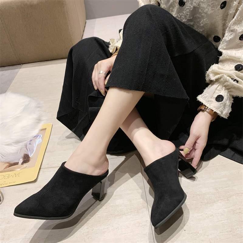 Dép Cao Gót Mũi Nhọn Phong Cách Hàn Quốc Cho Nữ