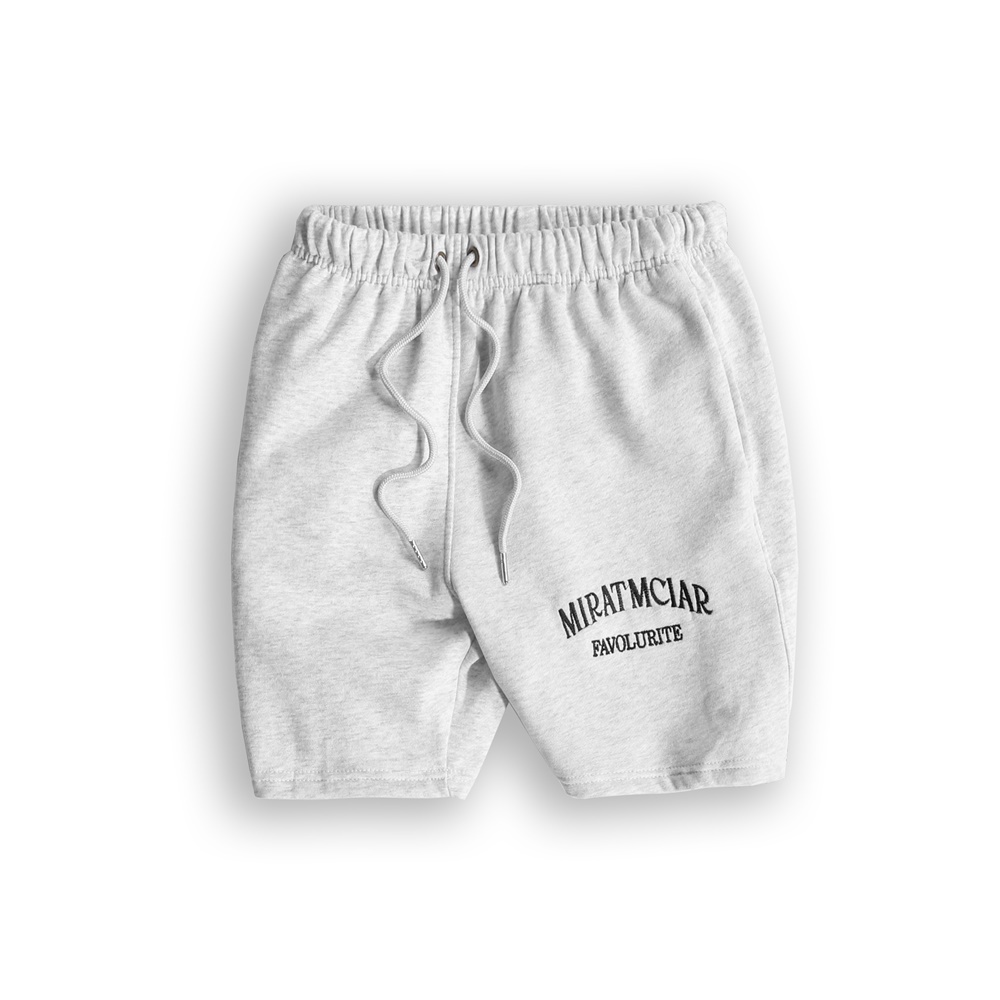 Quần Short Thun Unisex Rút Dây Thời Trang Dáng Rộng Hai Màu Nâu Và Xám