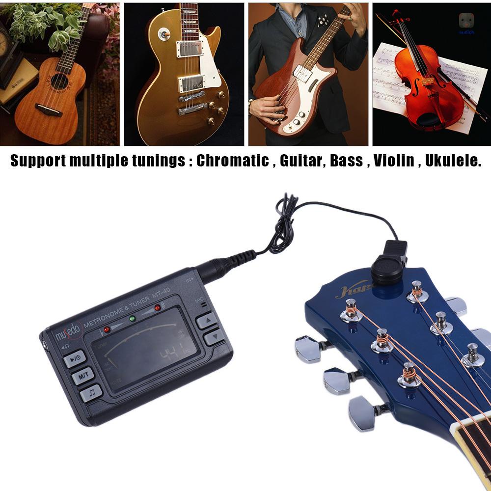 Dụng Cụ Chỉnh Tông Đàn Guitar / Violin / Ukulele / Ukulele Màn Hình LCD 3 Trong 1 Mang Đi Tiện Dụng