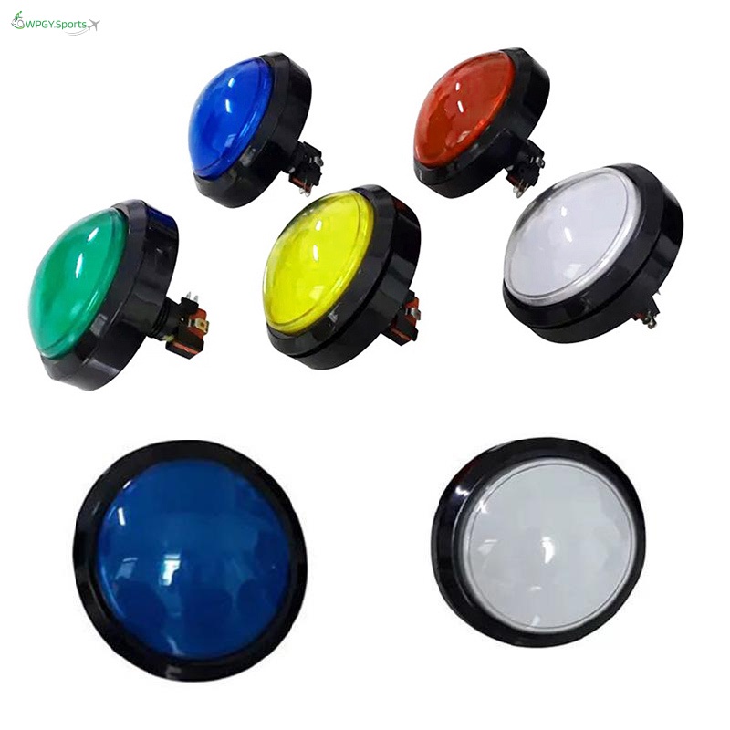 1 Nút Vòm Lớn 100mm 12V Có Đèn LED 100mm 12V Cho Máy Arcade