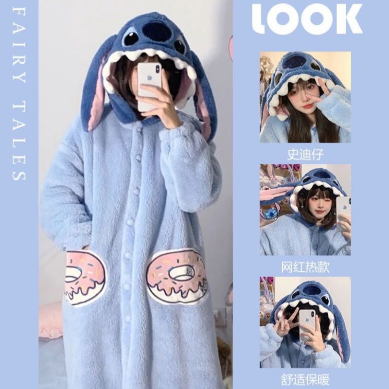 Áo Choàng Pijama Lông (sẵn xanh da trời) | BigBuy360 - bigbuy360.vn