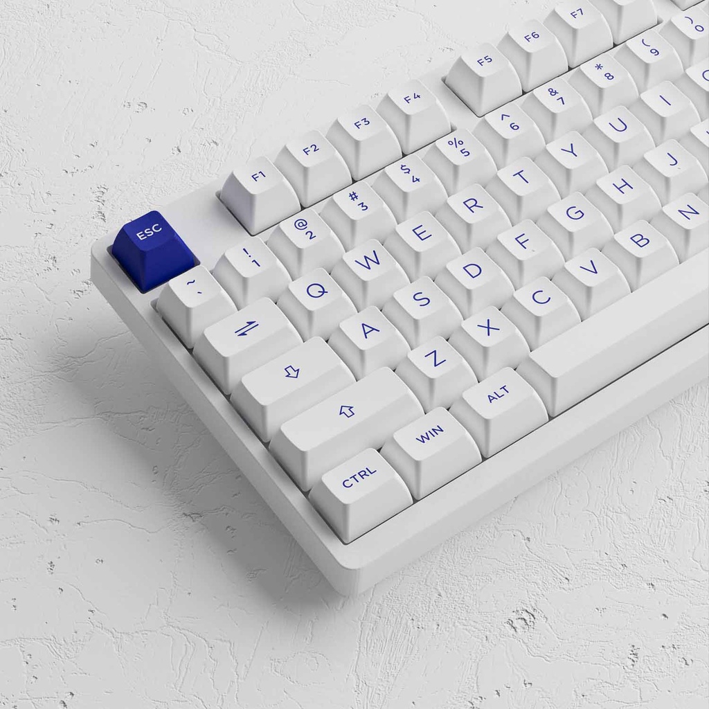 Bàn Phím Cơ Máy Tính Không Dây - AKKO 3098B Blue On White | Bluetooth & Wireless 2.4 | LED RGB