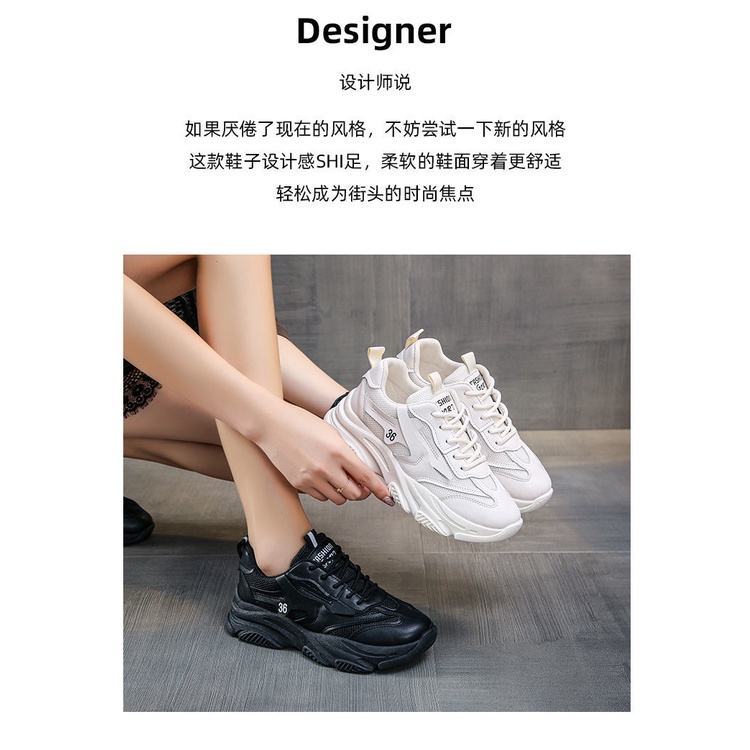 Giày Thể Thao Đế Dày Phối Lưới Thoáng Khí Phong Cách Mới Mùa Thu Cho Nữ Size 35-42 41