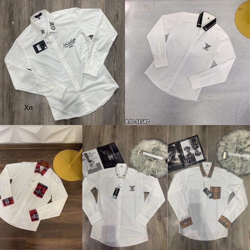 Sơ Mi Trắng Phối Cổ và Tay áo Nam Thêu Hoạ Tiết New Zenkocs3 MEN SOMI 039