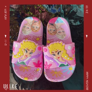    XẢ HÀNG   Dép ELSA Bé Gái Công Chúa Tóc Vàng Siêu Mềm Chống Trơn Trượt ,Đủ Size Quai Mềm 