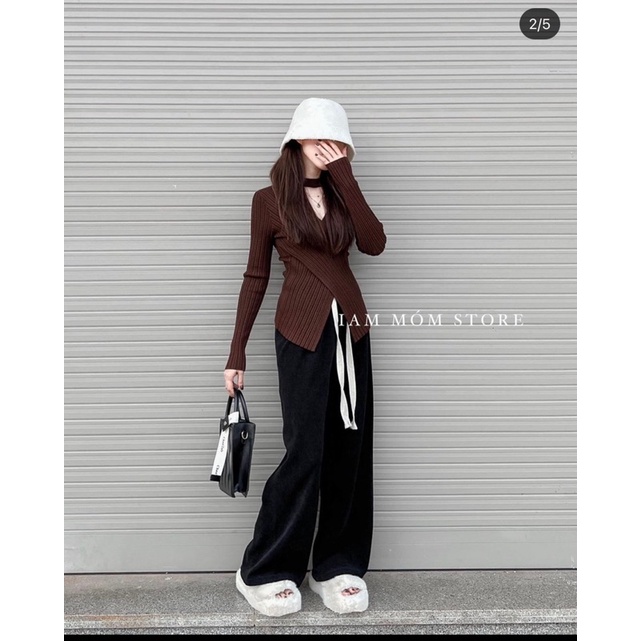 [NEW]ÁO LEN TĂM VẠT CHÉO CỔ CHOCKER 2511 hot hit