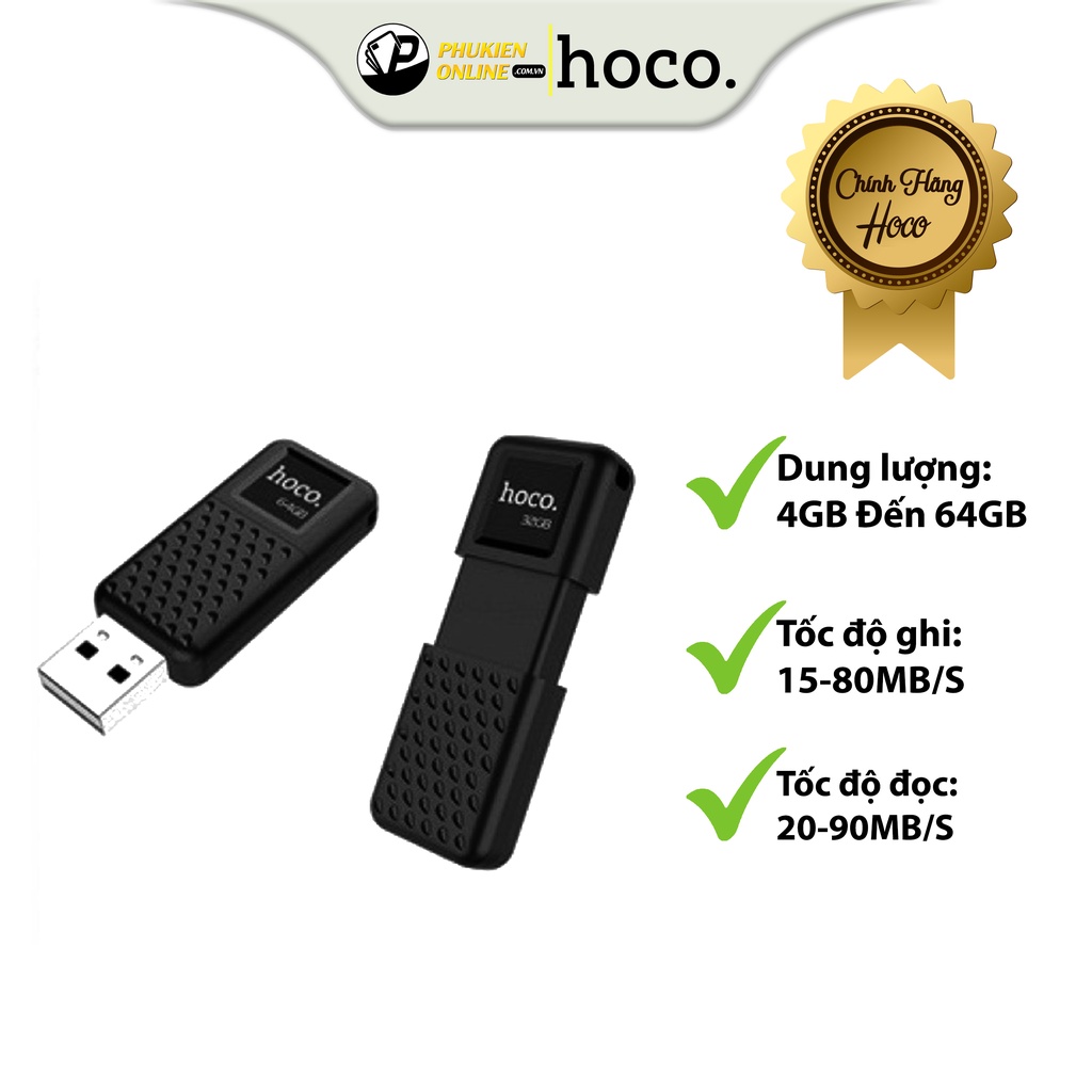 USB NHỰA HOCO UD6 ĐẦY ĐỦ DUNG LƯỢNG (8GB,16GB,32GB,64GB,128GB) TỐC ĐỘ CAO,LƯU TRỮ TỐT - BẢO HÀNH 12THÁNG