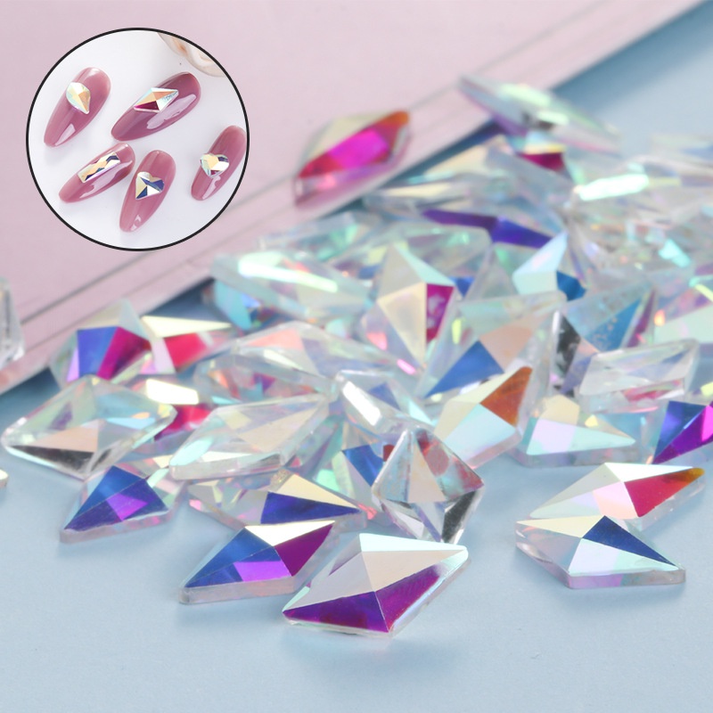 Bộ 10 Mũi Khoan Dẹt Trong Suốt Dùng Làm Trang Sức Diy