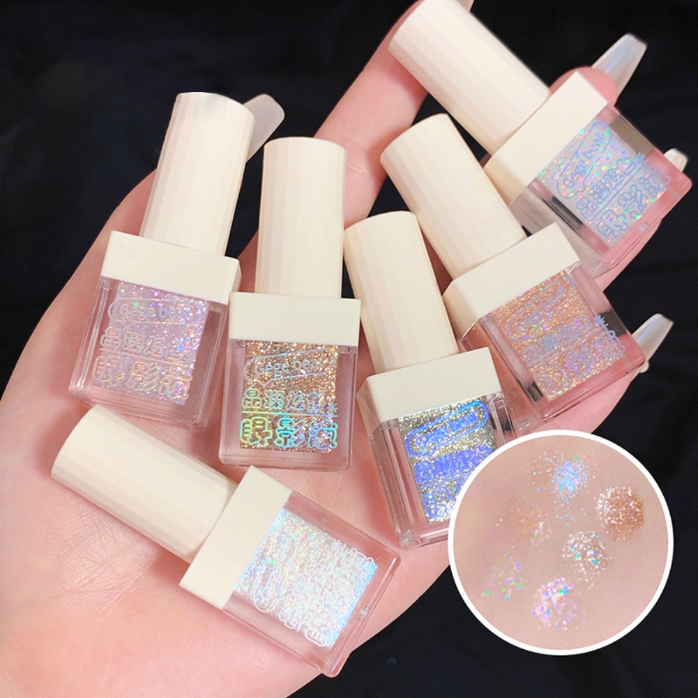 Phấn Mắt Dạng Lỏng Gege Bear Màu Lấp Lánh Chống Thấm Nước Trang Điểm Bắt Sáng Cho Nữ PK Kobeleen