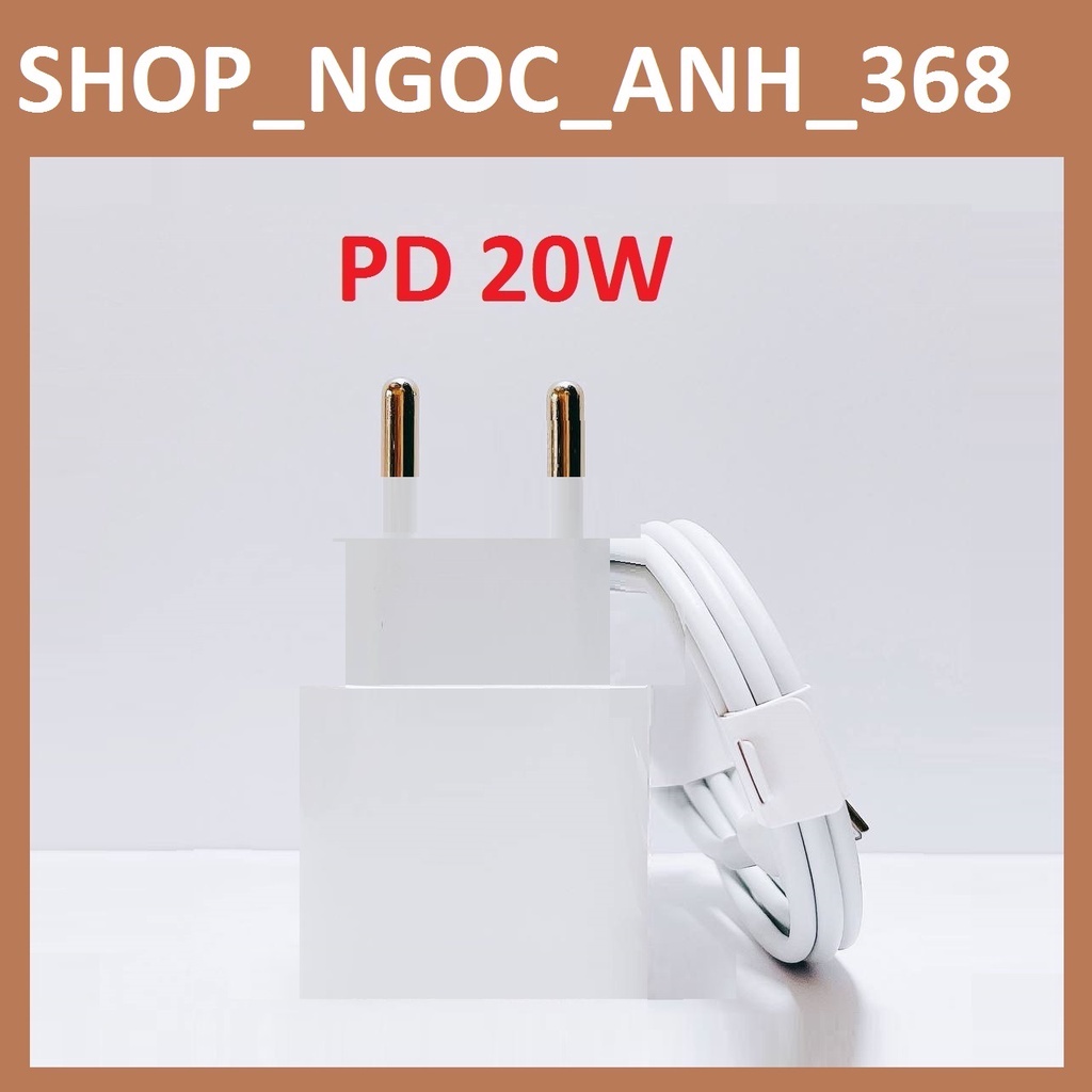 bộ củ cáp dây sạc nhanh PD 20W chân tròn