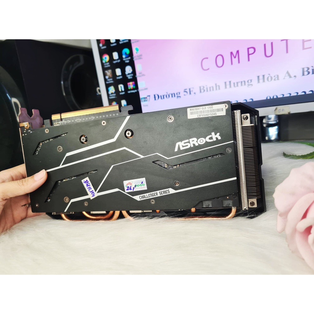 Graphic Card_VGA ASROCK Radeon RX 6700 XT Challenger D 12GB (RX6700XT CLD 12G)_còn bảo hành 2024 | BigBuy360 - bigbuy360.vn