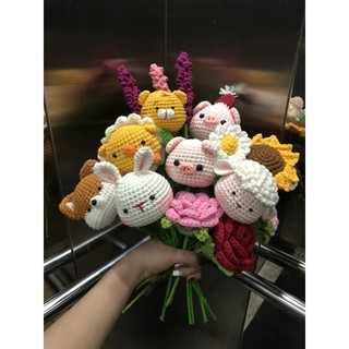(Hàng sẵn) đầu heo xinh, thú dễ thương bằng len handmade ảnh thật có sẵn, quà tặng cute cho người yêu, tốt nghiệp k