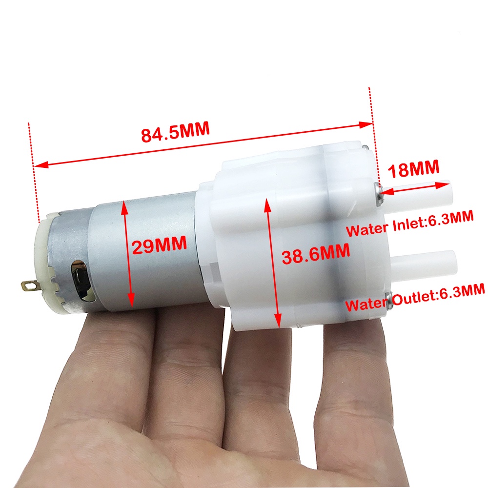 1 Máy Bơm Nước Bể Cá 395 DC 12V-24V 84L / H 90L / H