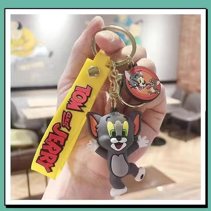 Móc Chìa Khoá Xe Máy Mèo Con Chuột Dễ Thương Tom and Jerry Móc Khóa Phụ Kiện Túi Xách