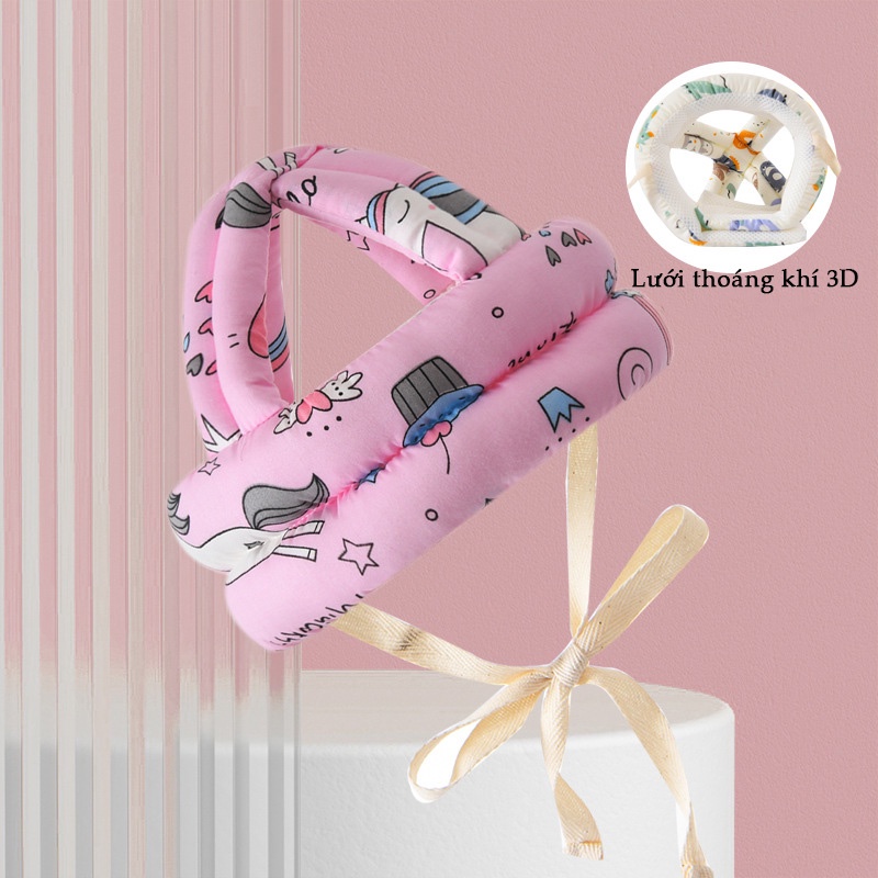 Mũ Bảo Vệ Đầu Cho Bé Tập Đi, Đứng,Tập Bò, Ngồi - Nón Bảo Hiểm Trẻ em Chống Va Đập An Toàn Tiện Lợi, Siêu Nhẹ, Thoáng Khí