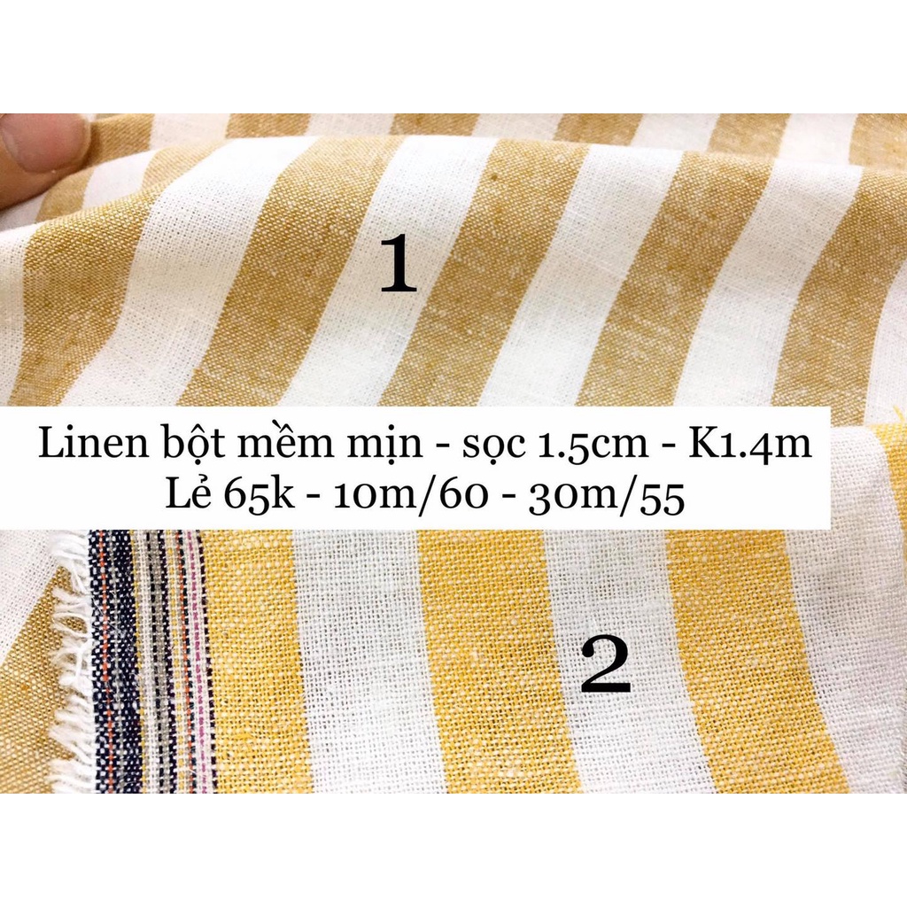 [VAIHOA2015] Vải Linen Bột Mềm Mịn &lt; Loại 1&gt;