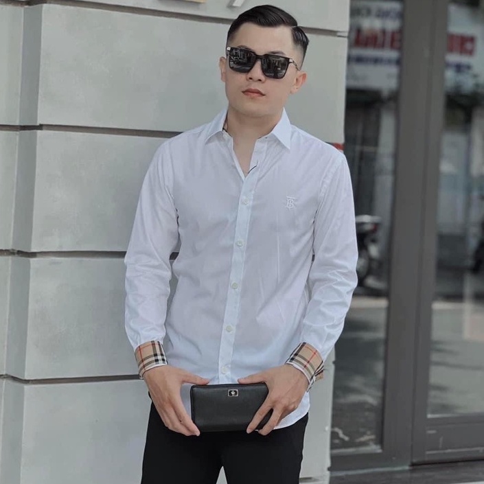 Áo sơ mi Burberry check tay cổ LA 1-1 on web