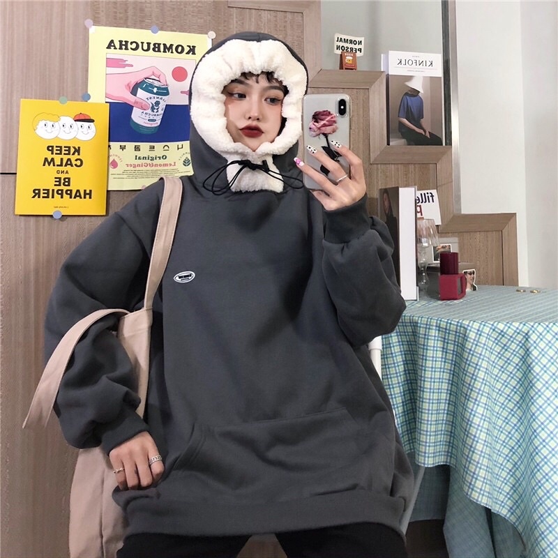 Áo hoodie nỉ bông dày dặn unisex