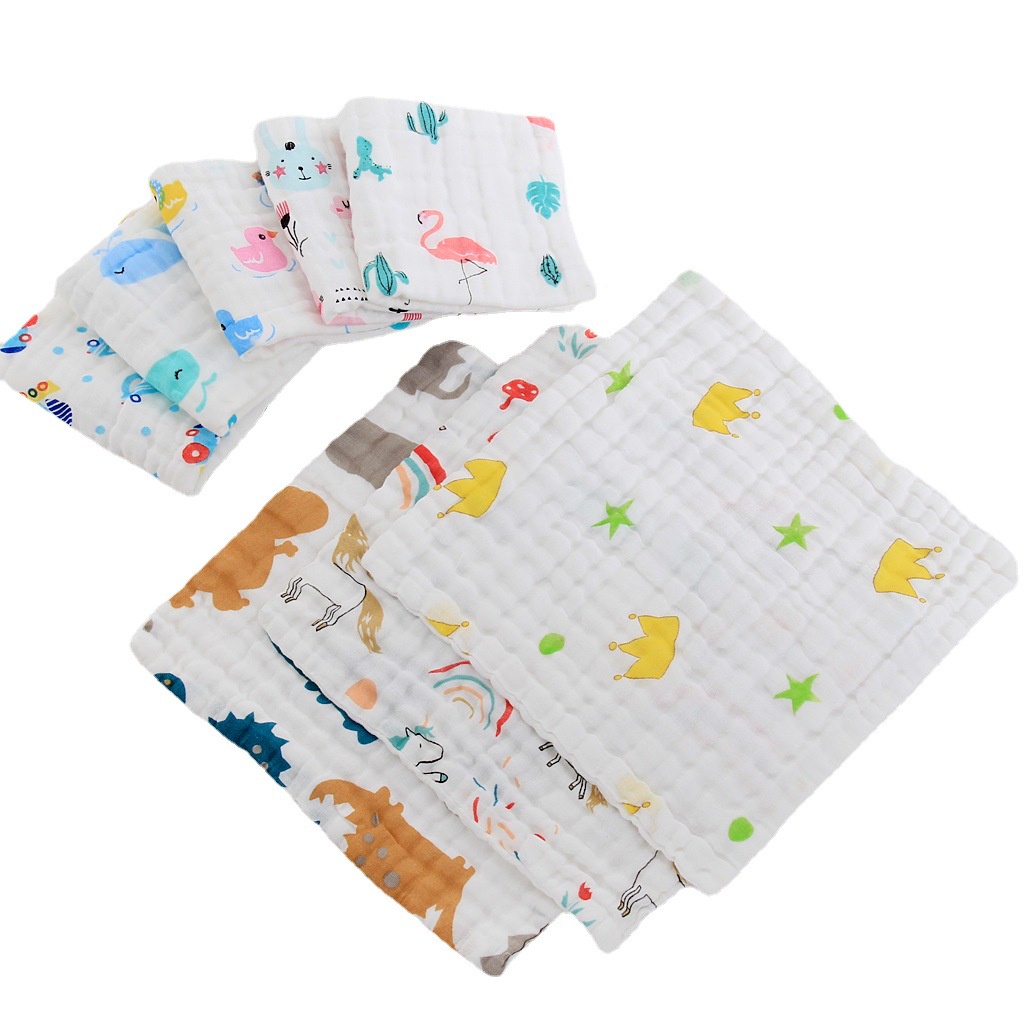 Khăn xô sợi tre muslin, khăn rửa mặt cho bé hàng xuất khẩu