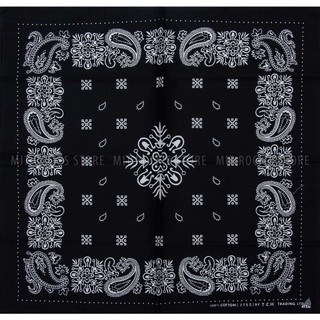 Khăn Bandana hoa văn trắng đen, Khăn Thái Lan 100% cotton, Khăn vuông