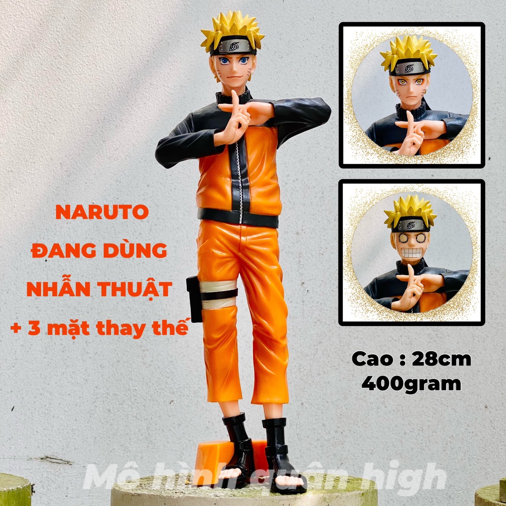 Mô hình Naruto hiền nhân cao 28cm kèm 3 mặt thay thế cực nét - Mô hình naruto 2022